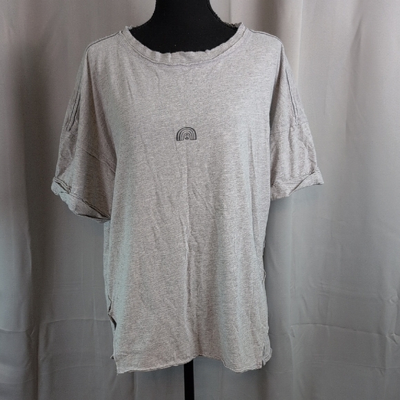 We The Free Light Gray Short Sleeve Tee - Picture 1 of 6